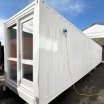 converted 40ft shipping container open plan office