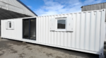 converted 40ft shipping container open plan office