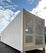 converted 40ft shipping container open plan office