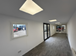 converted 40ft shipping container open plan office