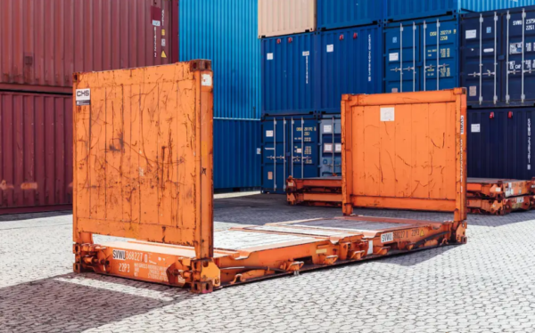 20ft used flat-rack container