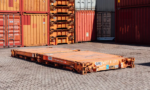 20ft used flat-rack container