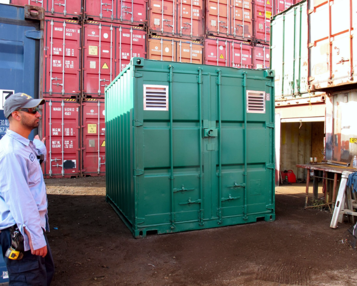 10ft long used fabricated steel storage containers