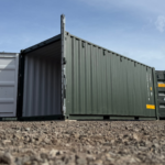 20ft new one trip tunnel container ral6007 green