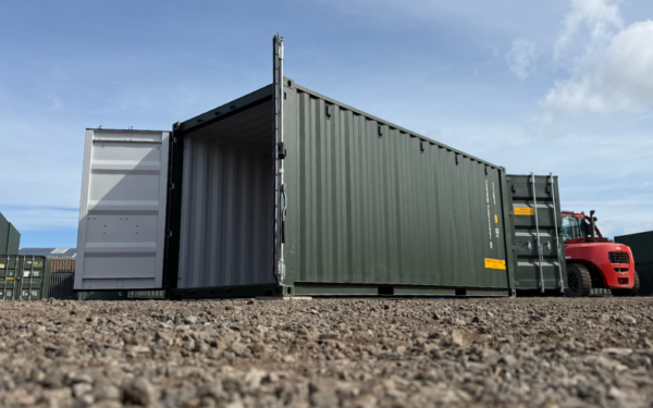 20ft new one trip tunnel container ral6007 green