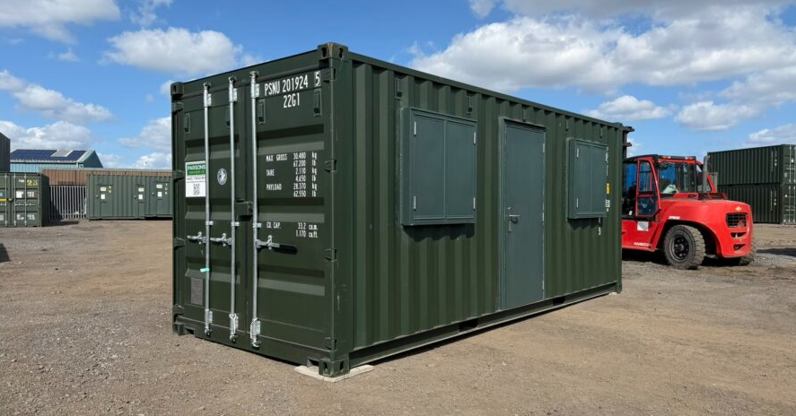 20ft new office container in green ral6007