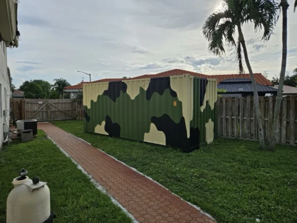 20ft new one trip shipping container camo